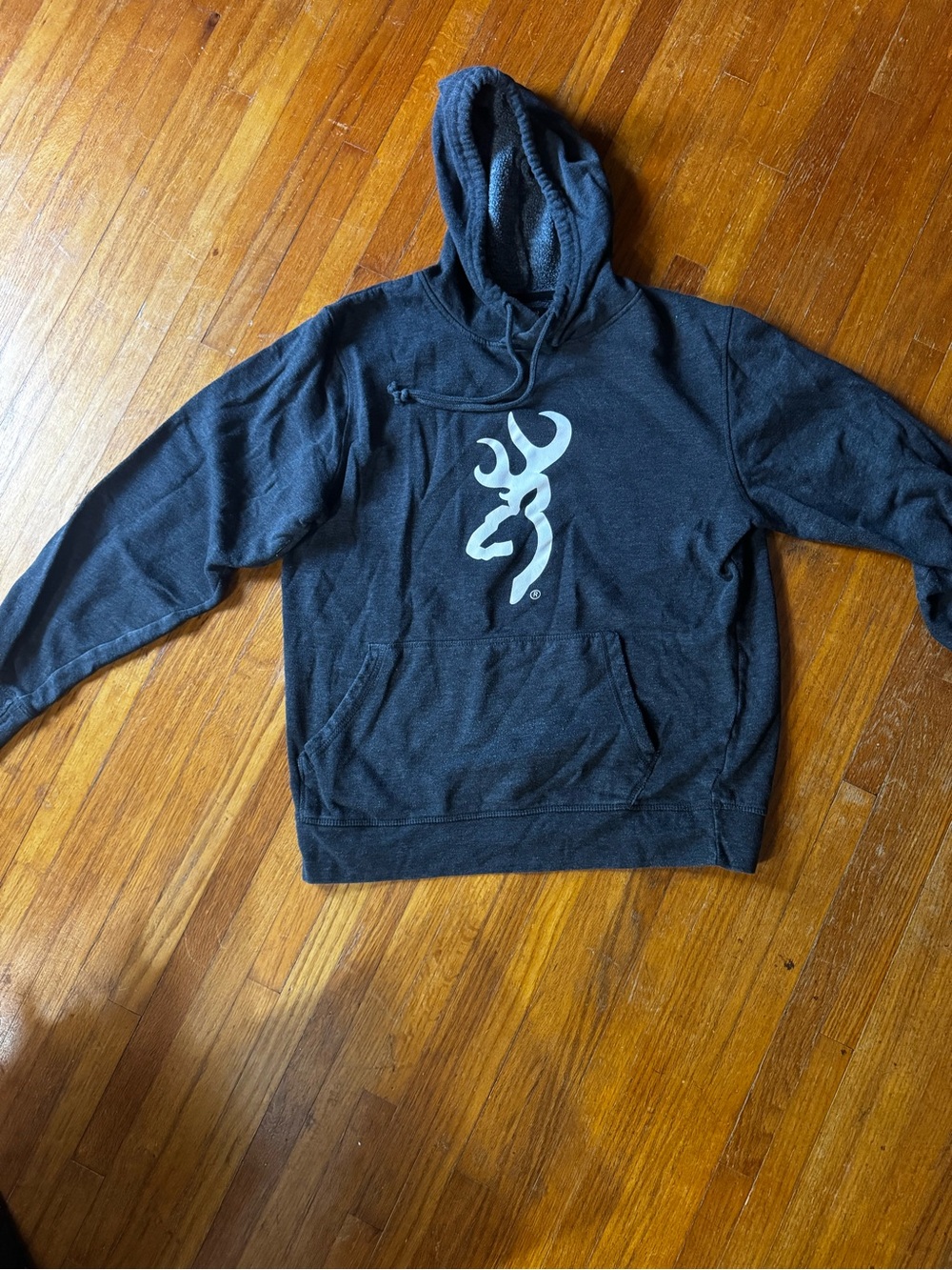 Browning Men's Grey Logo Hoodie Sweatshirt